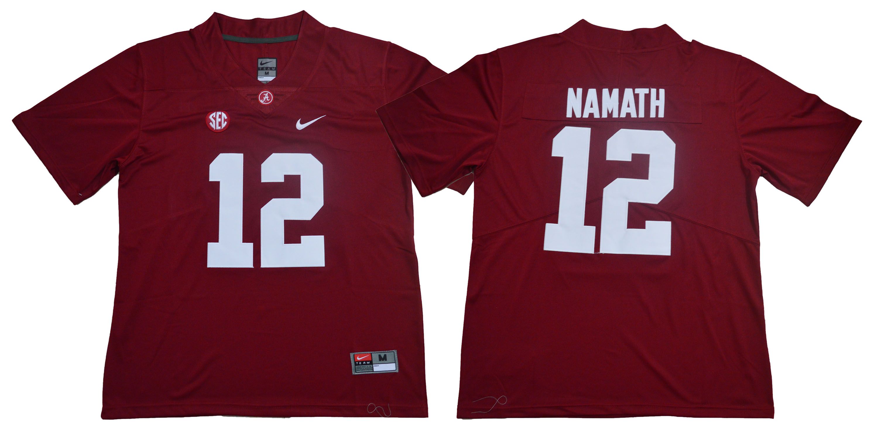 Men Alabama Crimson Tide #12 Namath Red Legendary Edition NCAA Jerseys